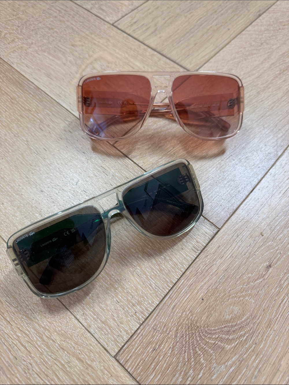 Lacoste Frame Sunglasses - Pink and Green Lenses